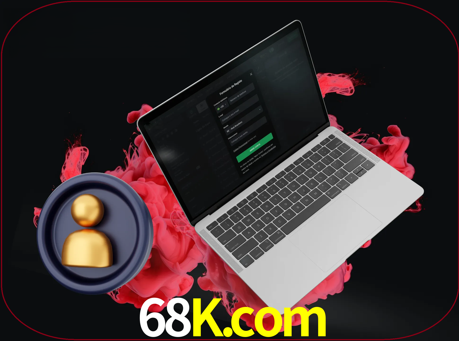 No cabeçalho do site 68k, clique no botão que o levará a um formulário especial onde terá de introduzir as suas informações actuais.