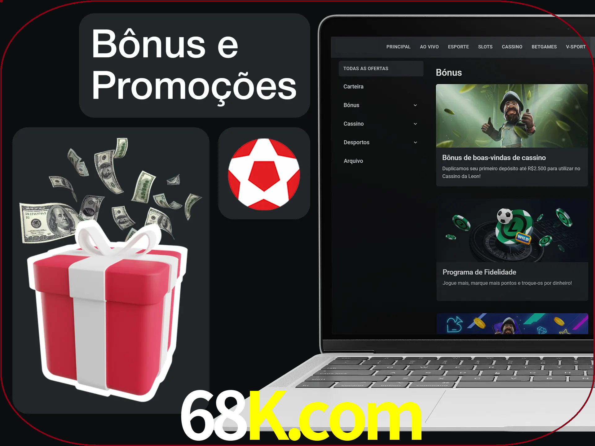 Verifique se há novos bônus e promoções.